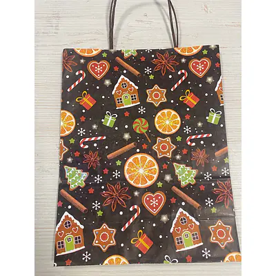 Пакет подарочный, Рождество, 25*32 см