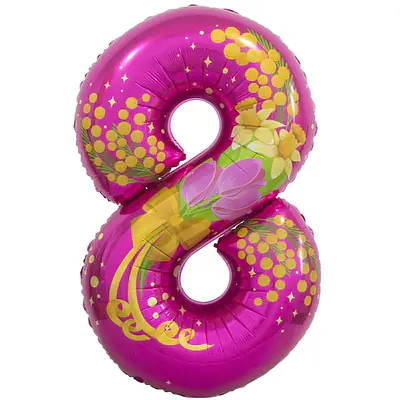 Цифра F "8 Марта, Фуше" 34"/86см