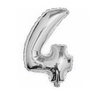 Цифра F "Серебро, 4" 16"