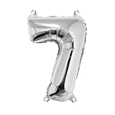 Цифра F "Серебро, 7" 16"