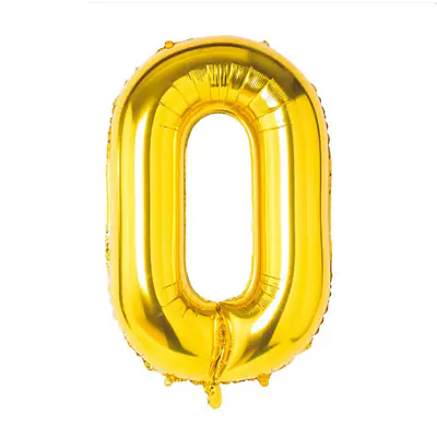 Цифра F "Золото, 0" 16"