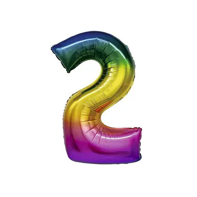 Цифра Вх "Радуга, градиент, 2" 34"