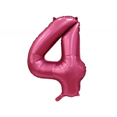 Цифра ДБ "Бордовый сатин, 4" 34"