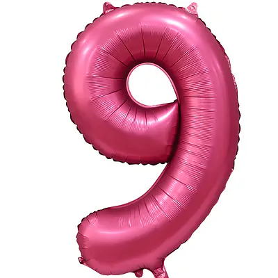 Цифра ДБ "Бордовый сатин, 9" 34"