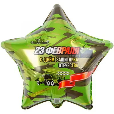 Звезда ВЗ «23 ФЕВРАЛЯ, С днем защитника»