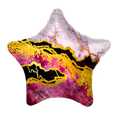 Звезда Ag «Ярко-розовый мрамор» 18″