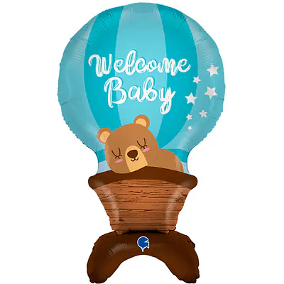 ХФ G «Мишка на воздушном шаре "Добро пожаловать малыш"»