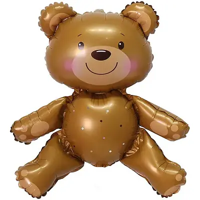 F «Сидячий мишка, Коричневый 3D»