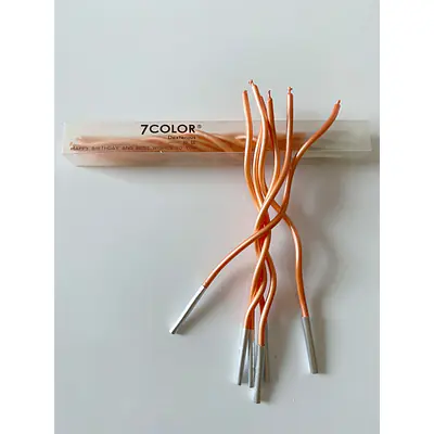 Металик, спираль розовое золото, 6шт, 12см