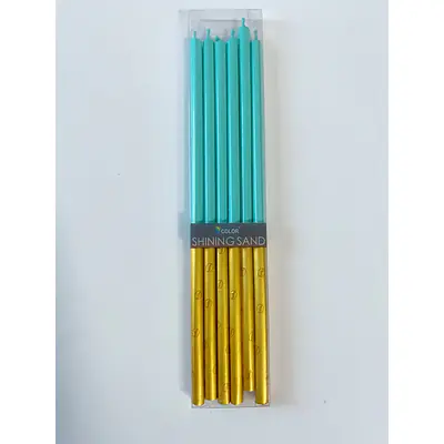 Пастель, прямые голубой, 6 шт, 14см