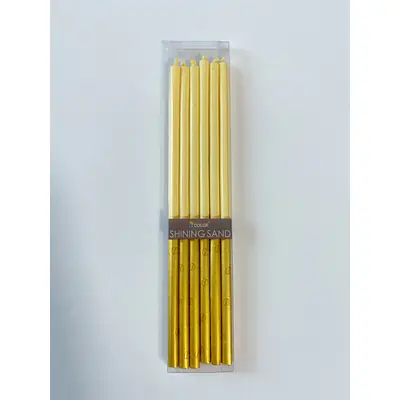 Пастель, прямые желтый, 6 шт, 14см