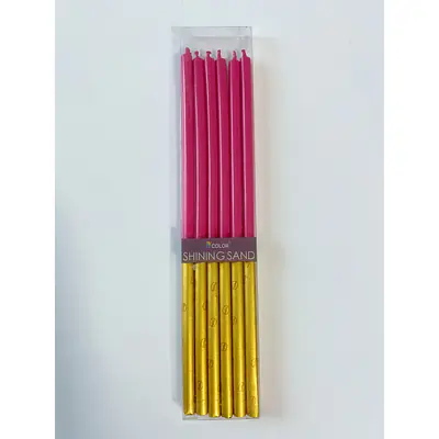 Пастель, прямые фуксия, 6 шт, 14см