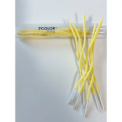 Пастель, спираль желтый, 6шт, 12см